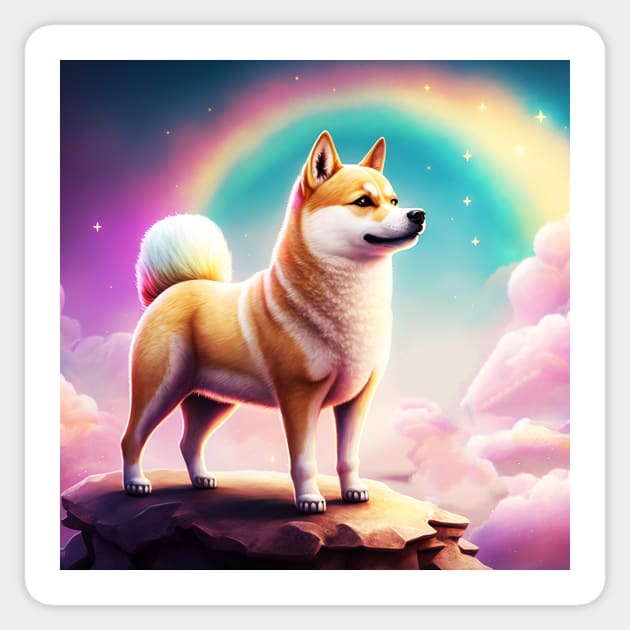 Shiba Inu Dog, Magical Land, Fantasy Sticker by logiamerch